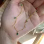 Collier vert émeraude en argent 925 plaqué or 18k