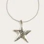 Collier etoile de mer plaqué platine