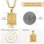 Lettre initiale a-z collier pendentif à chaîne figaro plaqué or 18k de 20 pouces