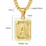 Lettre initiale a-z collier pendentif à chaîne cubaine de 20 pouces