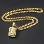 Lettre initiale a-z collier pendentif à chaîne cubaine de 20 pouces