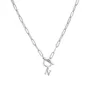 Collier à pendentifs en plaqué or avec lettres initiales