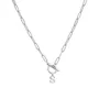 Collier à pendentifs en plaqué or avec lettres initiales