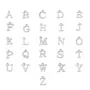 Collier à pendentifs en plaqué or avec lettres initiales