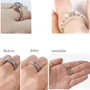 8pcs résine invisible ajusteur de taille de bague pour bague libre