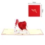 Flèche de cupidon carte de vœux tridimensionnelle pour les fêtes