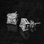 Clous d'oreilles fantaisie en argent 925 à taille princesse
