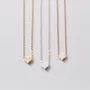 Collier minimalist tiny heart en argent/or/rose gold titanium heart necklace