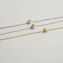 Collier minimalist tiny heart en argent/or/rose gold titanium heart necklace