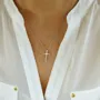 Collier croix religieuse en argent/or