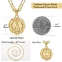 Lettre initiale a-z collier pendentif plaqué or 14k de 20 pouces