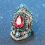 Bague rouge rubis et bleu saphir