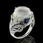 Bague fantaisie en pierre de lune pour femme