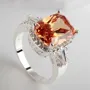 Bague de fiançailles orange radiant