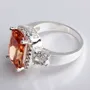 Bague de fiançailles orange radiant